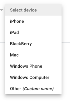 Select Device - Other