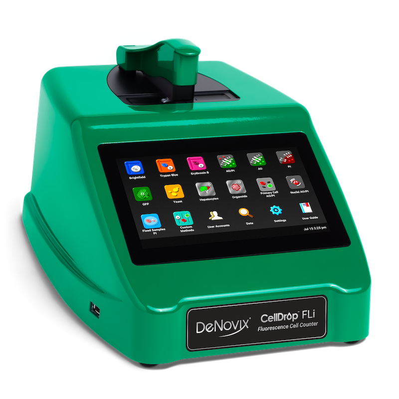 CellDrop FLi - Green Right 800 x 800 CellDrop Automated Cell Counter