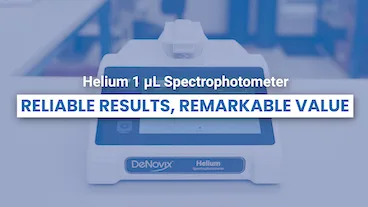 Helium 1 &micro;L Spectrophotometer: Reliable Results, Remarkable Value