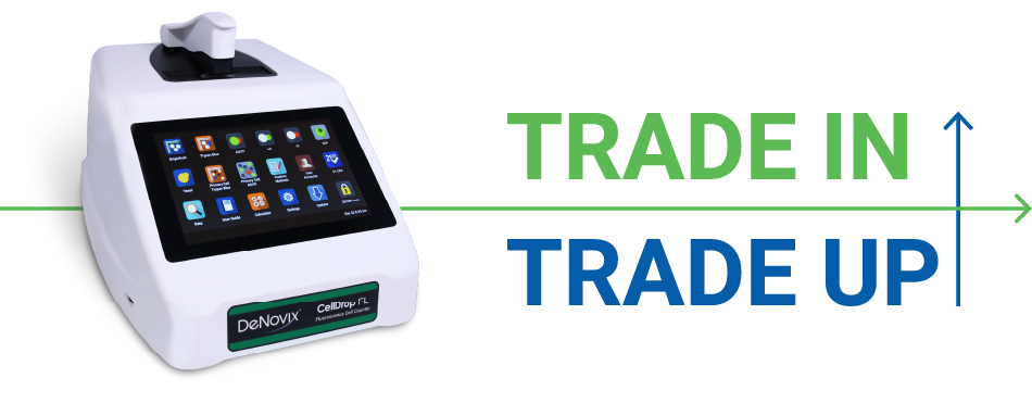 CellDrop Automated Cell Counter Promotion: Trade In, Trade Up.