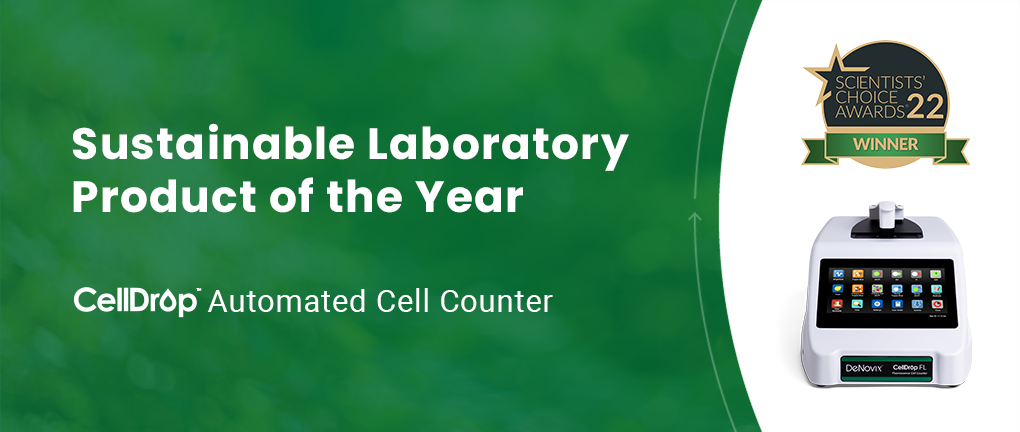 CellDrop Automated Cell Counter is the Sustainable Laboratory Product of the Year