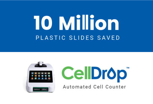 10 Million slides header v1 10 Million Slides Saved: CellDrop Automated Cell Counter