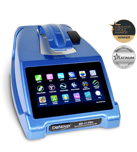 NanoDrop Alternative DeNovix DS-11 Series Spectrophotometer / Fluorometer