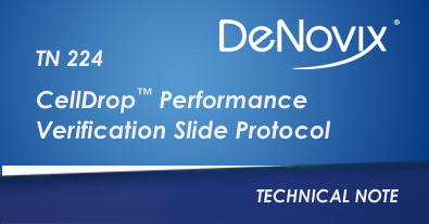 CellDrop Performance Verification Slide Protocol