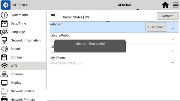 eduroam connected