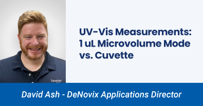 UV-Vis Measurements: 1 uL Microvolume Mode vs. Cuvette