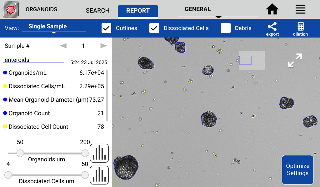 Figure 2 Organoid App Result